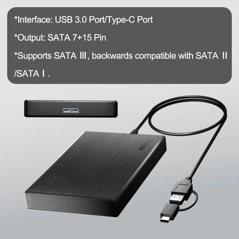 Portable External Hard Drive 1TB Storage Expansion HDD USB 3.0 USB-C for PC, Mac, Desktop, Laptop, PS4, PS5, PlayStation, Xbox