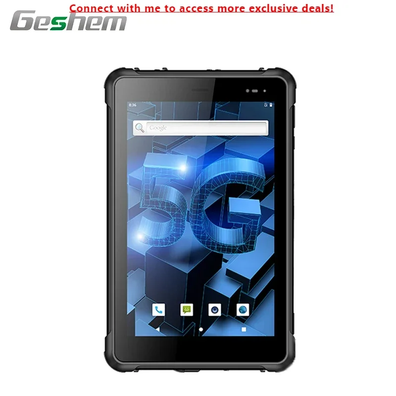 

Geshem 8-дюймовый 5G IP67 Android12 1D 2D сканер штрих-кода промышленный прочный планшет