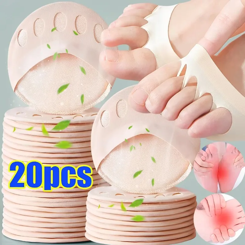 2/20Pcs Five Toes Forefoot Pads Women High Heels Half Insoles Calluses Corns Foot Pain Care Absorbs Shock Socks Toe Pad Inserts