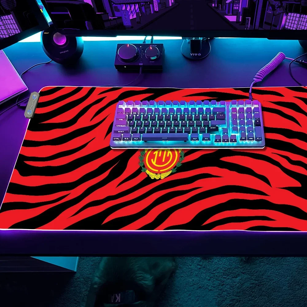 

Gaming MousePad LED Table Pads Backlit Rubber Desktop Mallorca XXL RGB R-Real Football Deportivo Desk Spain Mats Micro M-M- USB