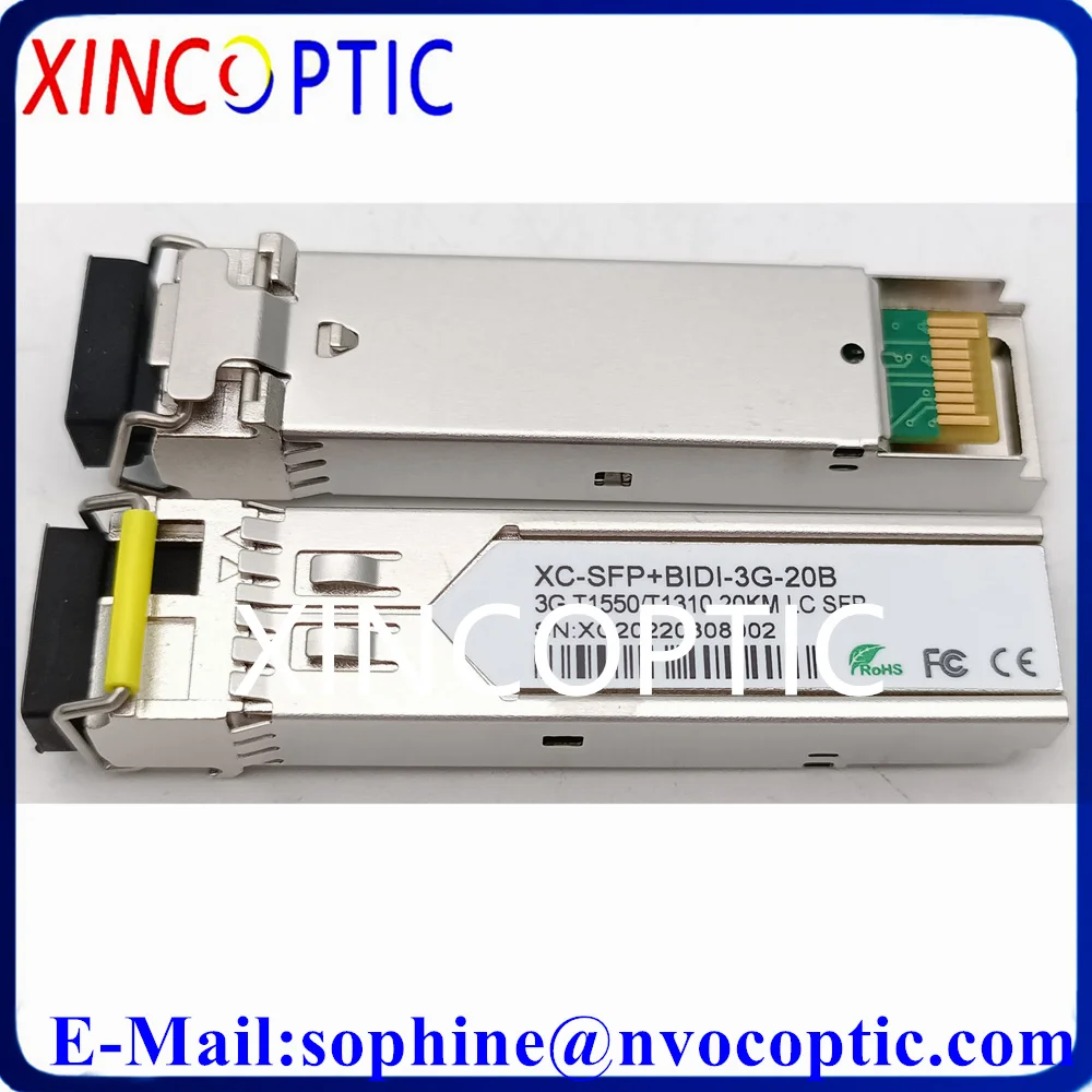 2Pair SFP 3G VIDEO SDI  SMF BIDI WDM SingleMode Single Fiber 10/20KM T1310/R1550 T1550/R1310 LC Connector Transceiver Module