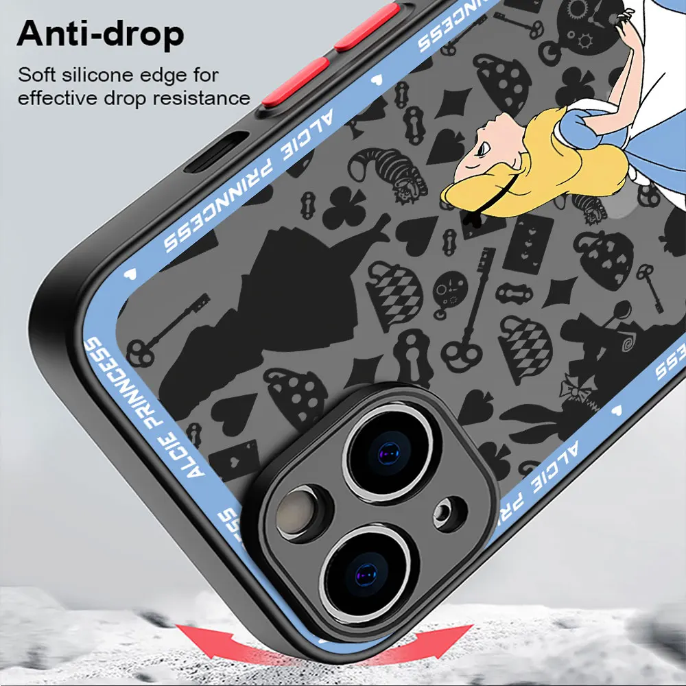 Shockproof Case for Xiaomi Redmi Note 9 11T 10 Pro 9S 11 Pro 10S 12 13 Pro 12S 11S 9T Disney Alice in Wonderland Cute Cover