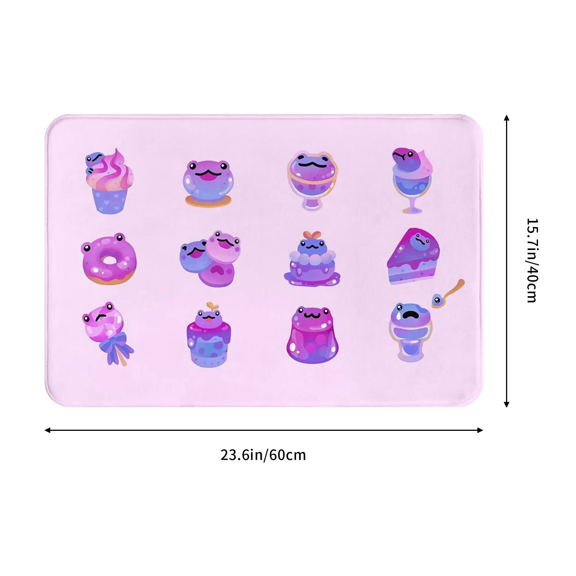 Blueberry frog Non-slip Doormat Floor Mat Sand Scraping Carpet Rug for Kitchen Entrance Home Bathroom Footpad Mats