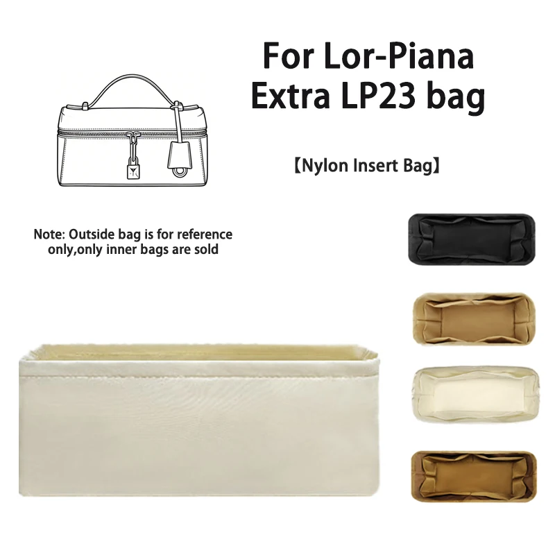 EverToner Travel Makeup Liner Bag Fit Lor-Piana Extra LP23 Bag Nylon Material Support & Shape Protection