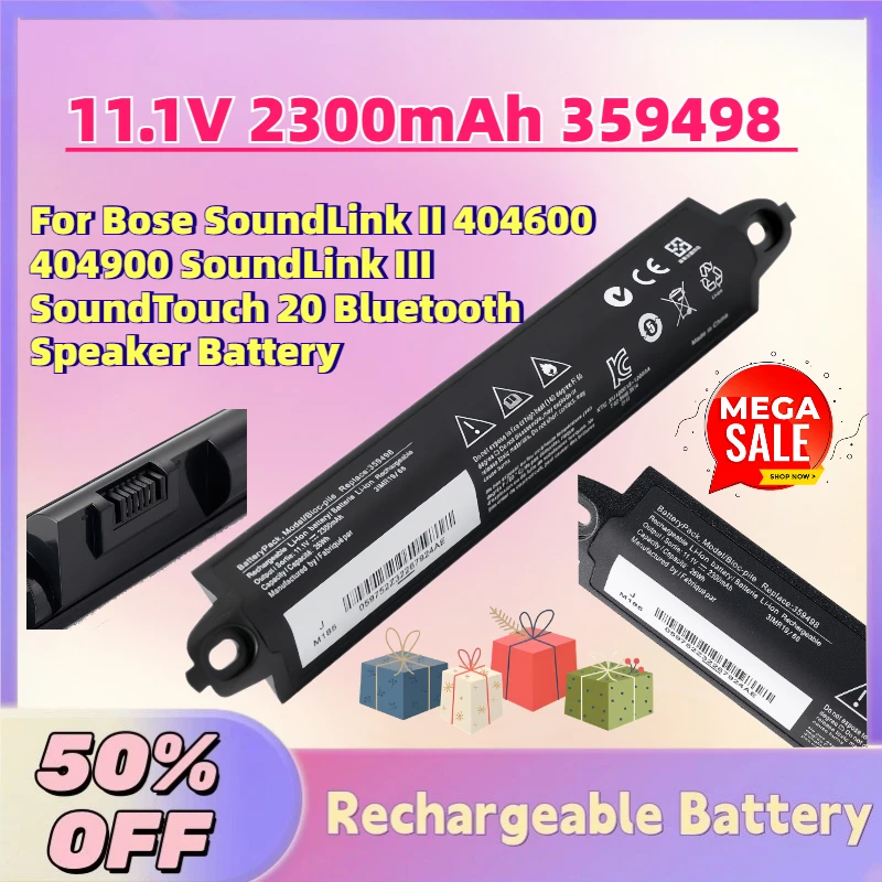 

Grade A 11.1V 2300mAh 359498 Battery for Bose SoundLink II 404600 404900 SoundLink III SoundTouch 20 Bluetooth Speaker Battery