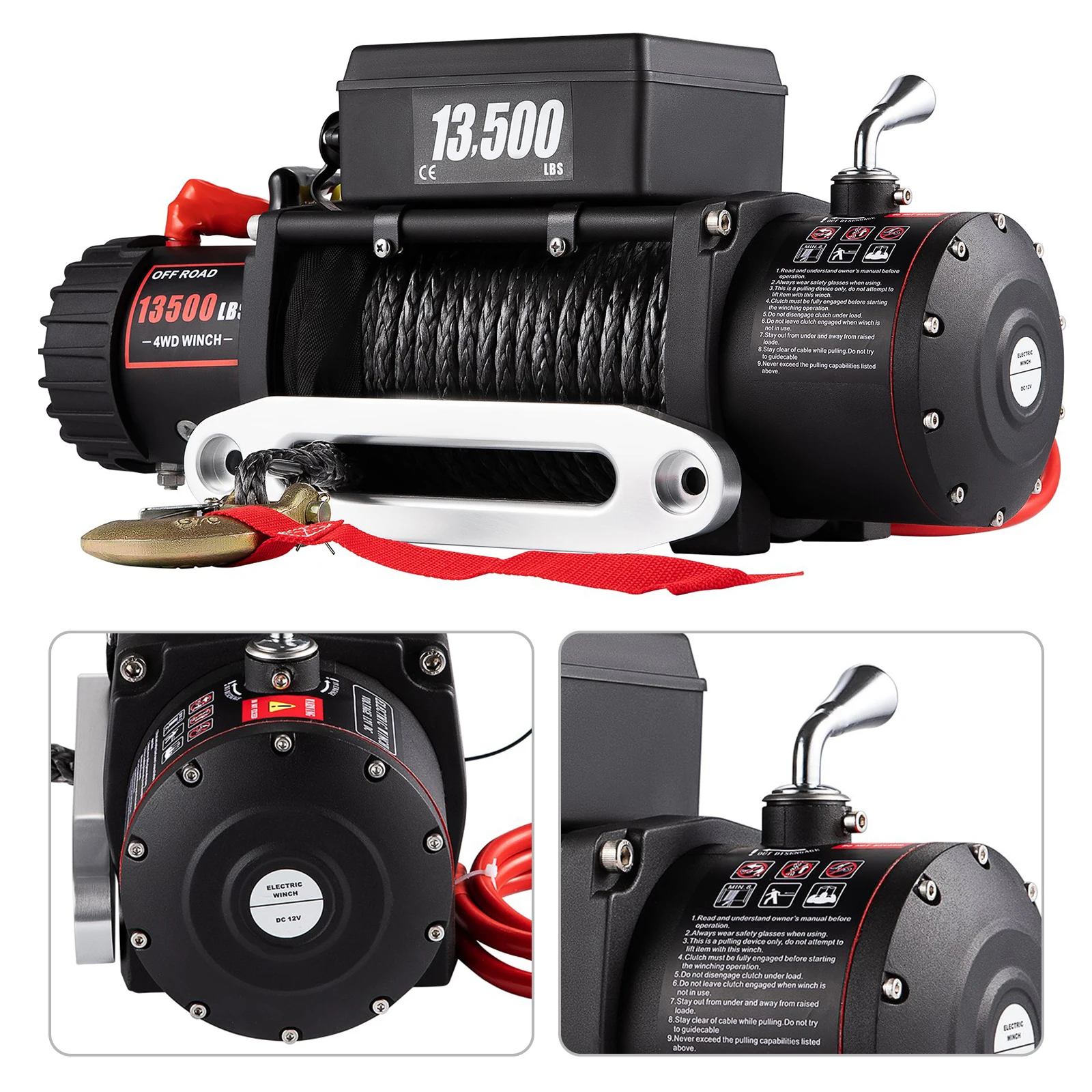 SIHAO Off‑Road Towing Recovery Winch 12V | 92FT Synthetic Cable, Dual Wireless & Wired Remote Operation, Heavy‑Duty Electric Winch for 4X4 Truck, SUV, ATV, UTV, Trailer and Boat30