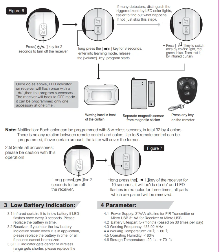 Darho Wireless Doorbell 36 Ringtones Remote 4 Colours LED Security Alarm Outdoor House Welcome Bell Home Door Bell Chime