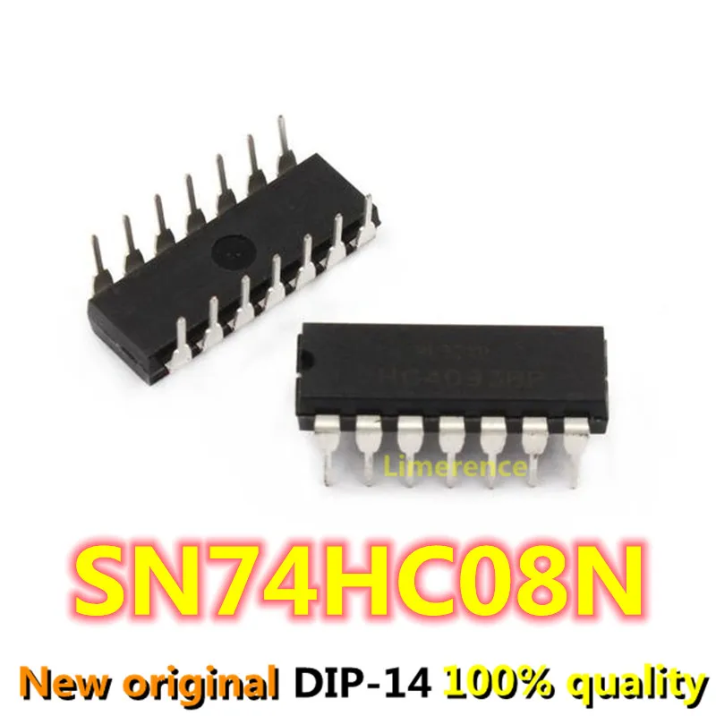 10PCS SN74HC08N DIP14 SN74HC08 DIP 74HC08N 74HC08 DIP-14 new and original IC-