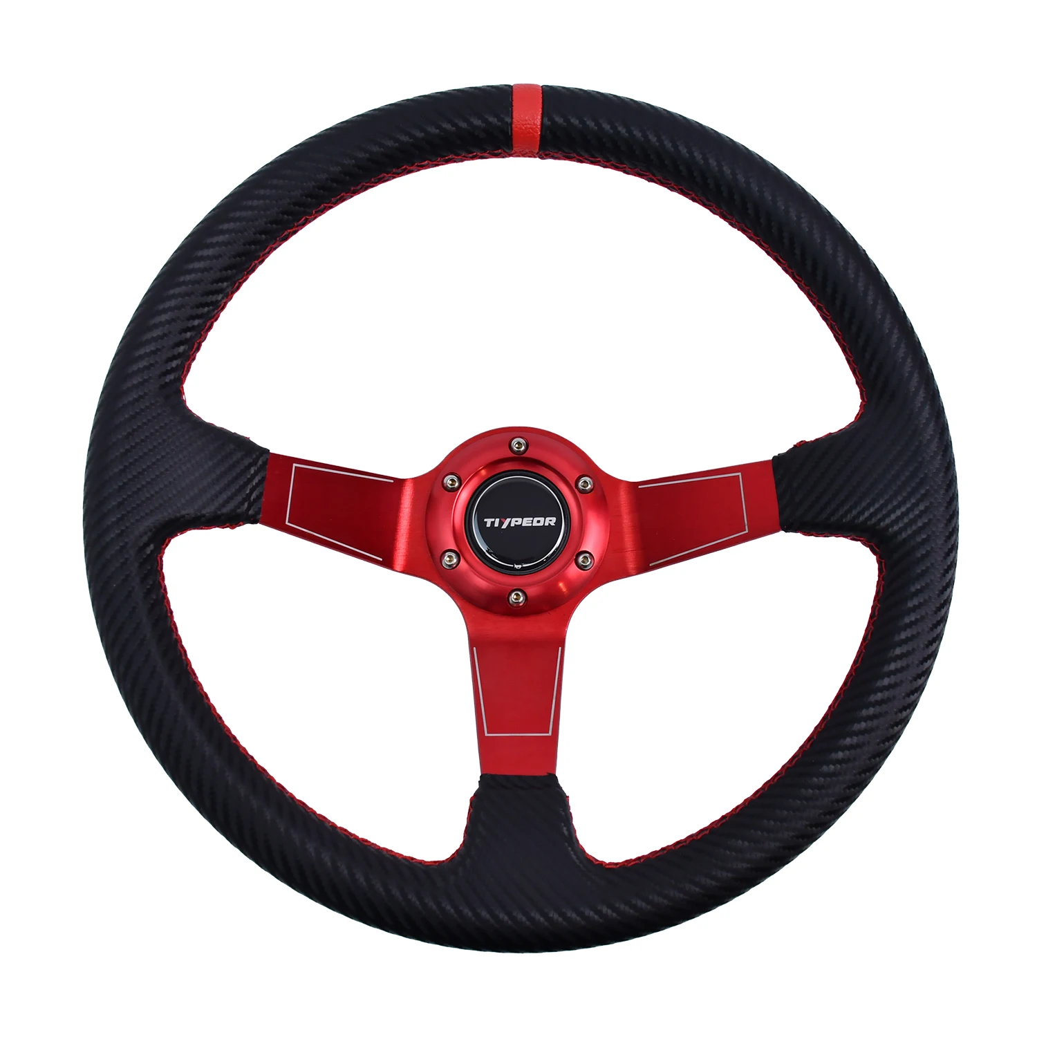 Tiypeor JDM Racing PVC Aluminum Bracket Universal 14inch 350mm Drifting Car Steering Wheel