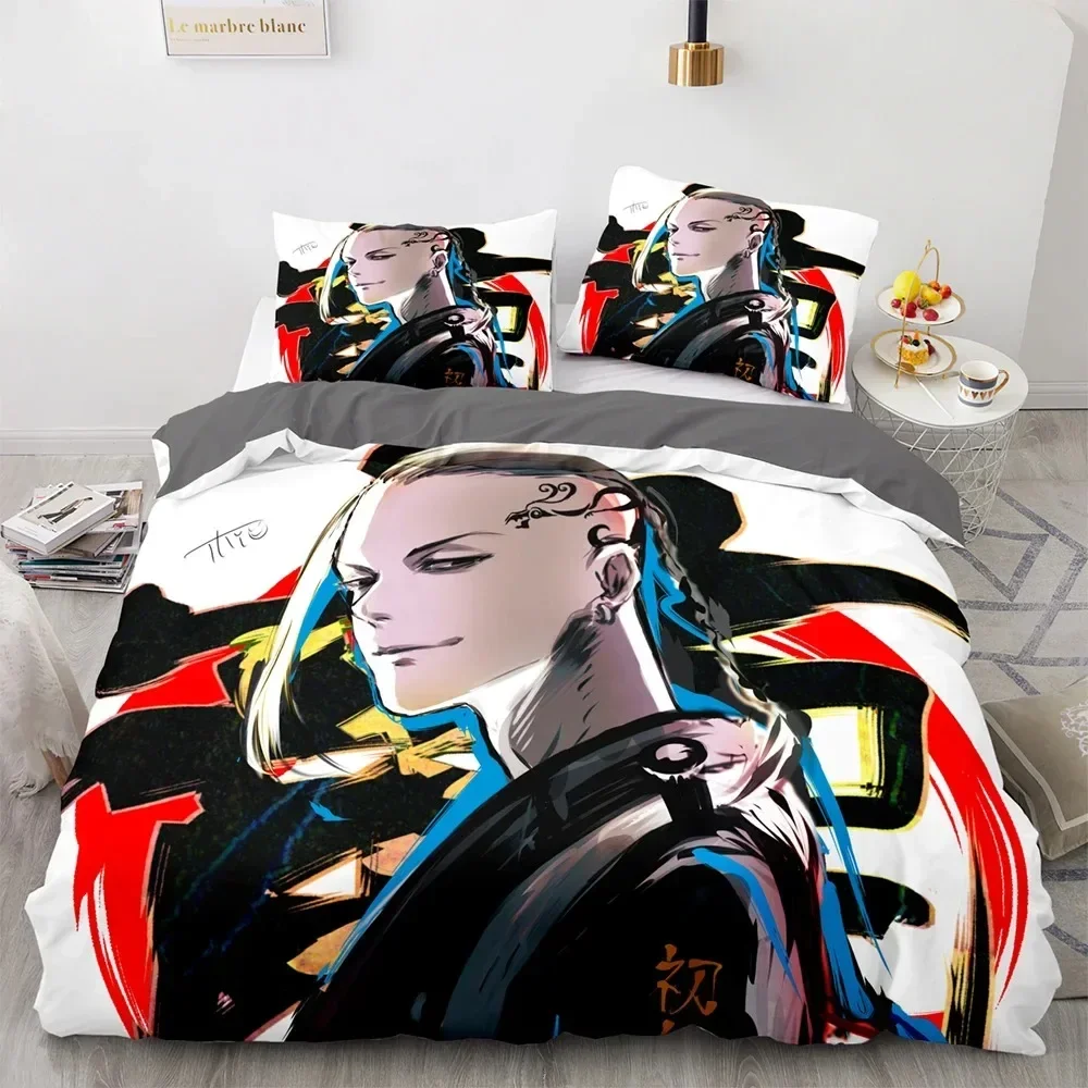 3D Printed Anime Tokyo Avengers Manjiro Sano Bedding Set Boys Girls Twin Queen Size Duvet Cover Pillowcase Bed Kids Adult