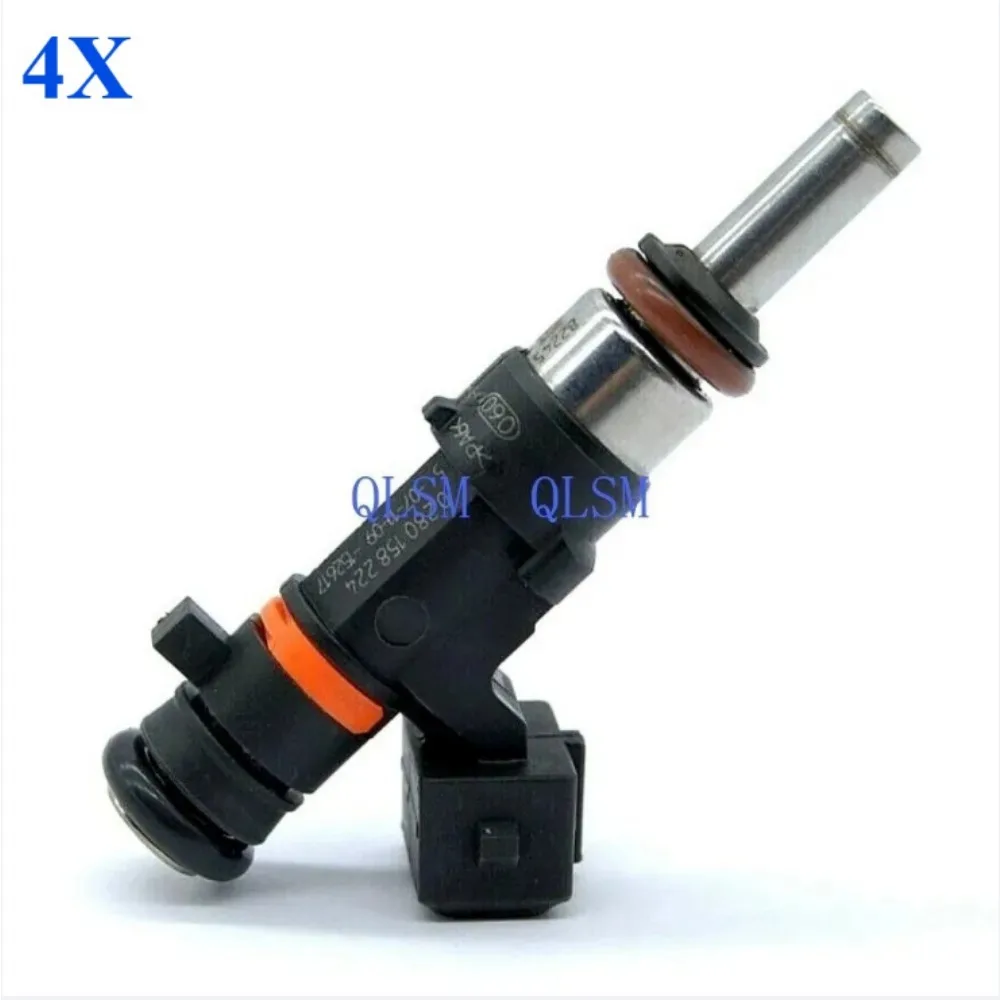 

4Pces FUEL INJECTOR FOR ALFA ROMEO GIULIETTA FIAT 500 ABARTH 1.4T 190HP 0280158224 Accessories