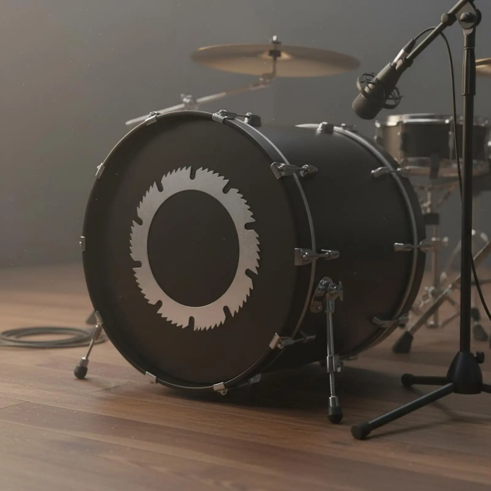 

4 Pieces Bass Drum Hole Sticker Decorative Drumhead Hole Cover Drumhead Protector Sticker Self-Adhesive Music Gear Lightweight