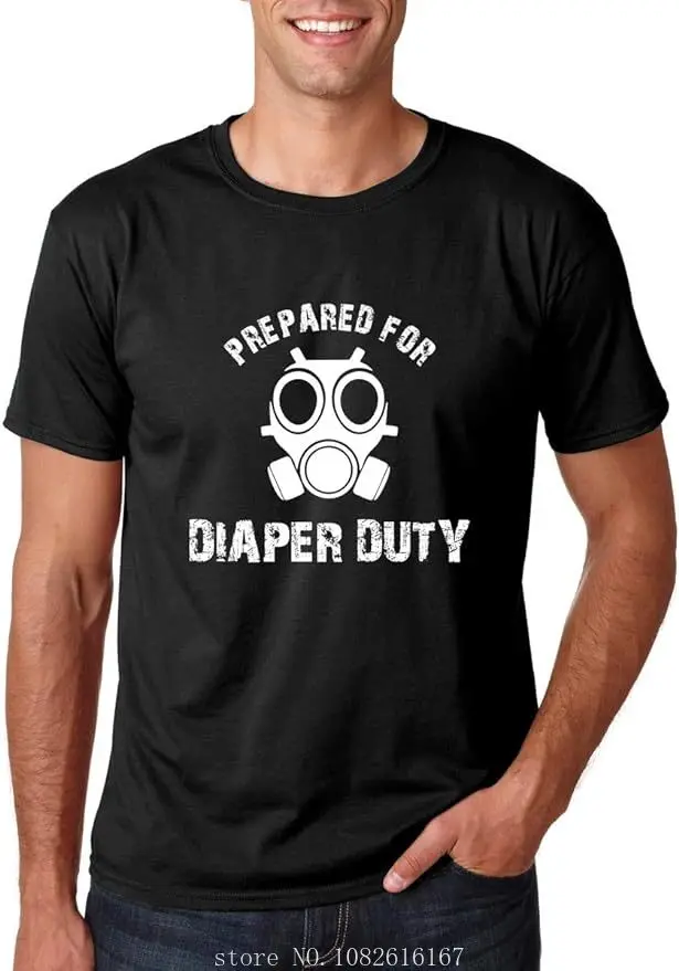 Prepared for Diaper Duty -New Daddy Pregnancy Announcement Humor - Men's T-Shirt wholesale cheap graphic t shirts 2024 streetwea