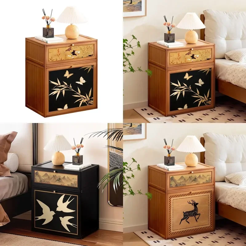 Modern Floor to Ceiling Bedside Cabinet Small Storage Locker for Bedroom Dormitory Rental House Furniture