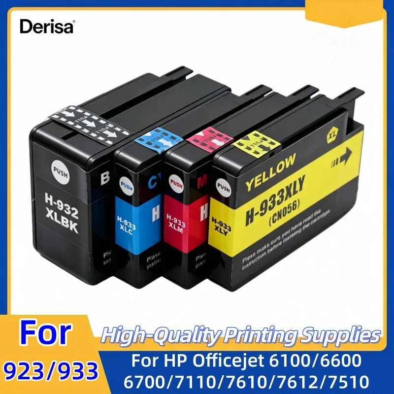 1~3set 932XL 933XL Ink Cartridge Compatible for HP 932 933 XL Color for HP932 Officejet 6100 6600 6700 7110 7610 7612 7510 7512