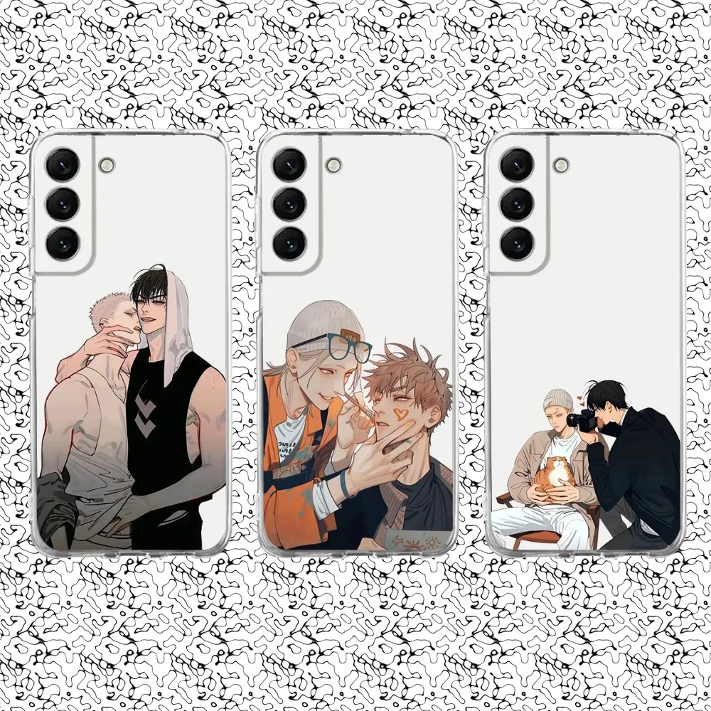 Cartoon BL 19 Days Comics Phone Case Silicone For Samsung S30,23,21,22,20 FE lite,S10,9,PIus Note20ultra Soft Transparent