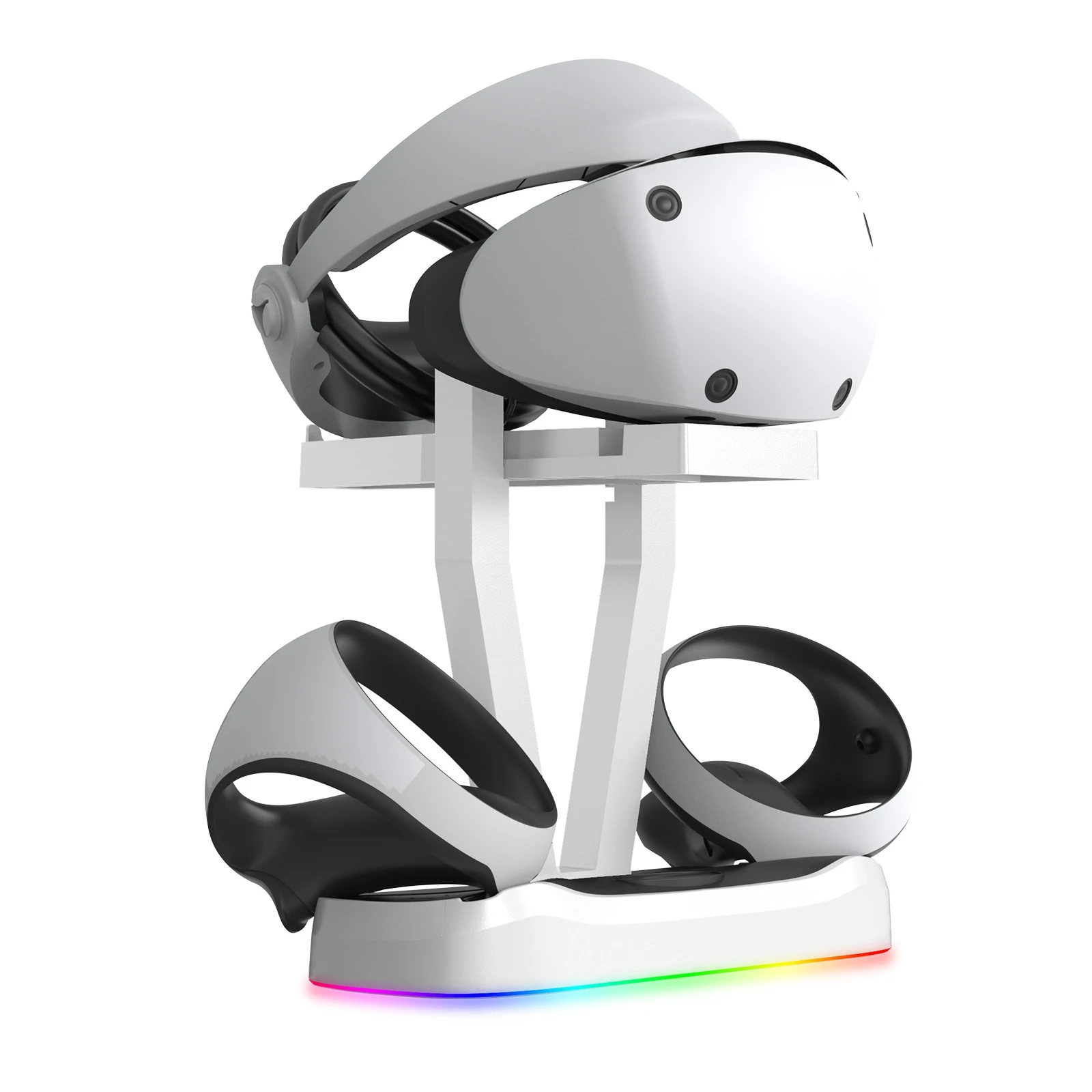 

For PSVR2 Magnetic Charging Dock Gamepad Charging Stand VR Glasses Storage Stand with RGB Lighting