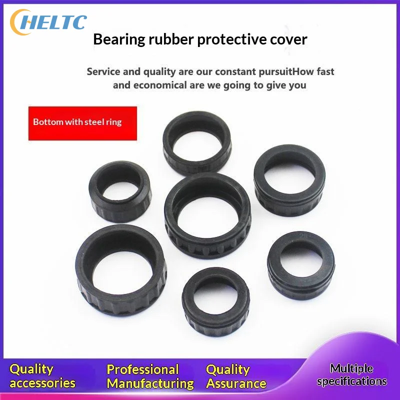 10Pcs/Pack PU Bearing Rubber Sleeve 607 608 6000 Angle Grinder Electric Hammer Height 8.6-10.8mm Power Tool Bearing Accessories