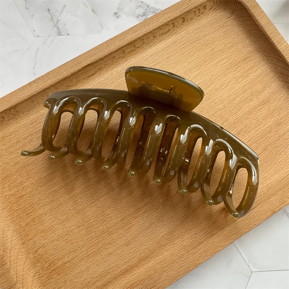 Koreanische Frauen Mädchen Kunststoff Haar Krallen Haars pangen Kopf bedeckung große Haarnadel Krabben Haars pange Mode Ornament Haarschmuck