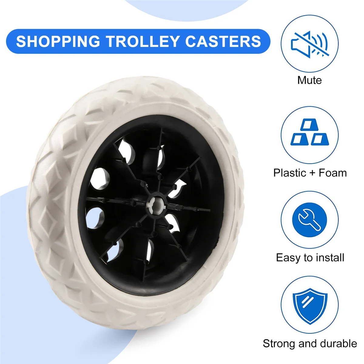 Черно-белые пластиковые ролики из пеноматериала