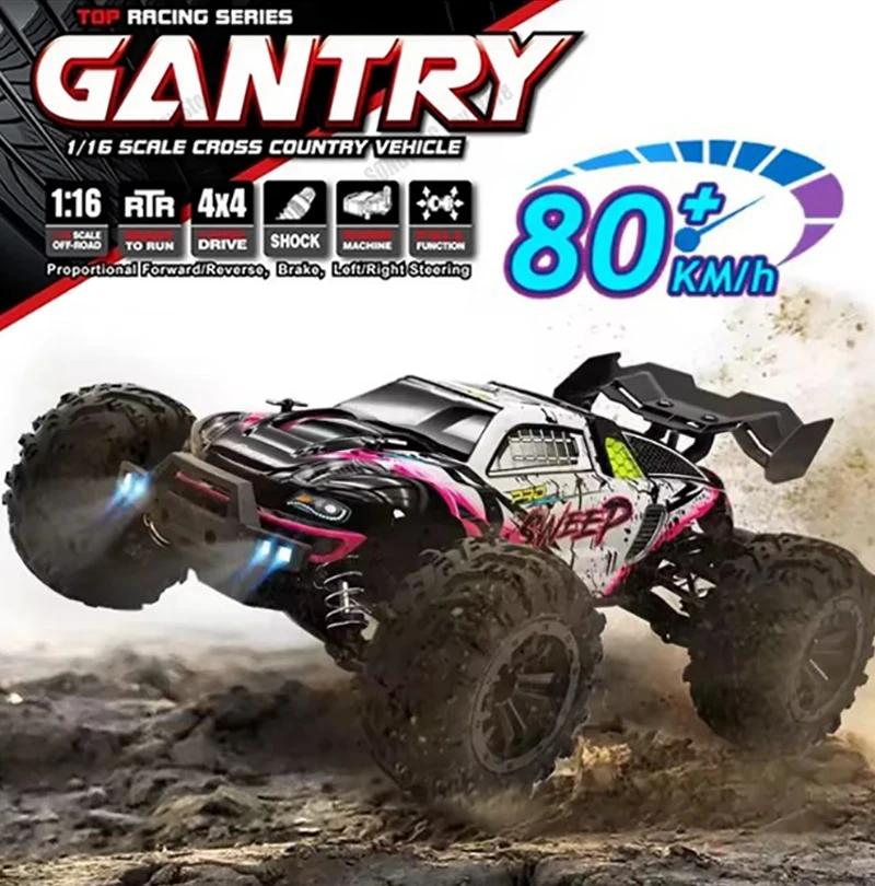 

1:16 High Speed Drift Racing Car 80KM/H Brushless Motor 4WD Electric High Speed RC Off Road Car Monster Trucks Toy For Kids Gift
