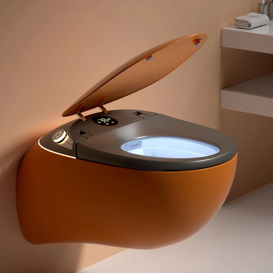 Modern Bathroom Automatic Commode Inodoros Wc Toilet Bowl Auto Water Closet Smart Ceramic Uv Egg Shape Wall Hung Bidet Toilet