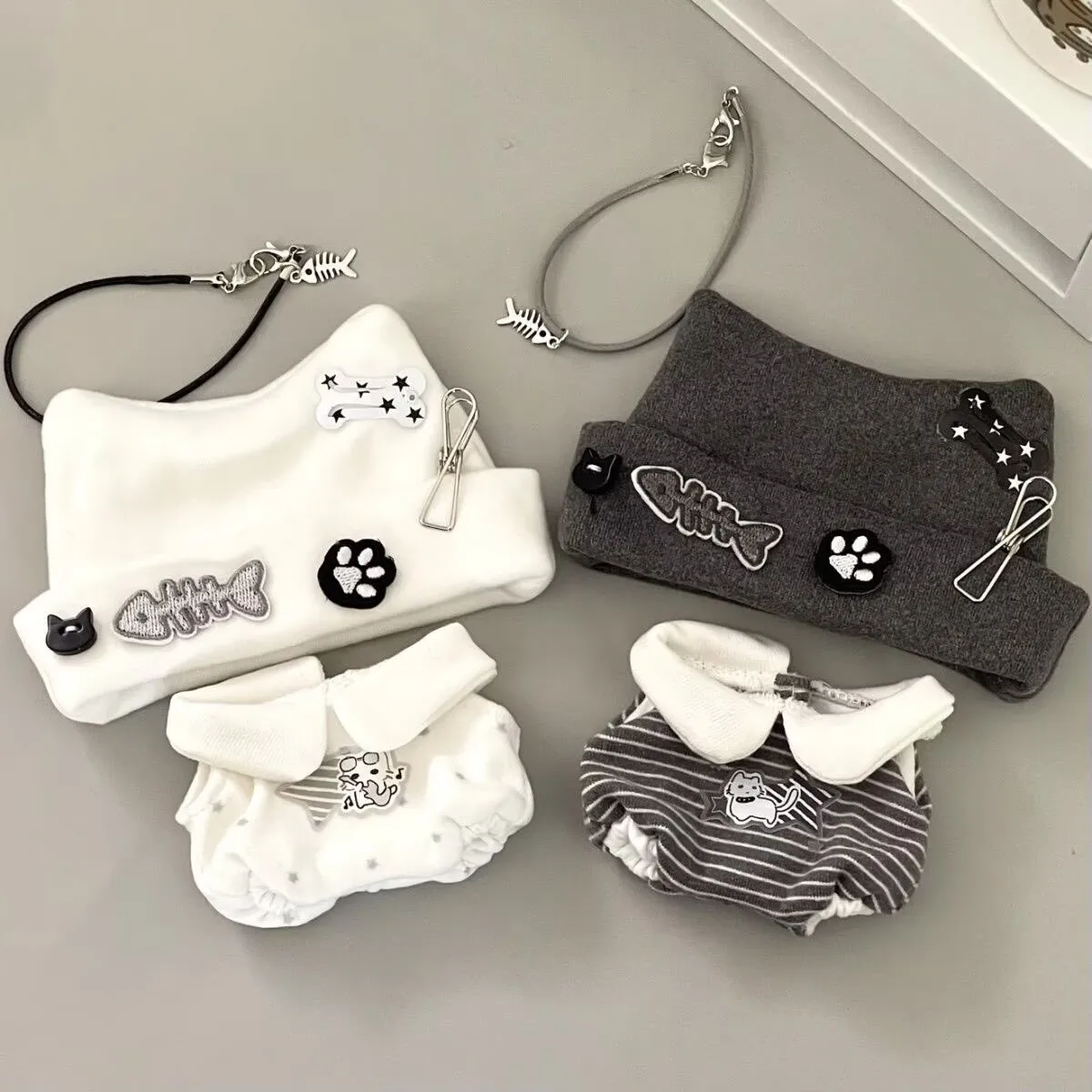 

10cm20cm doll clothes cute new product cat cat punk style set doll replacement clothes cheap doll clothes exquisite