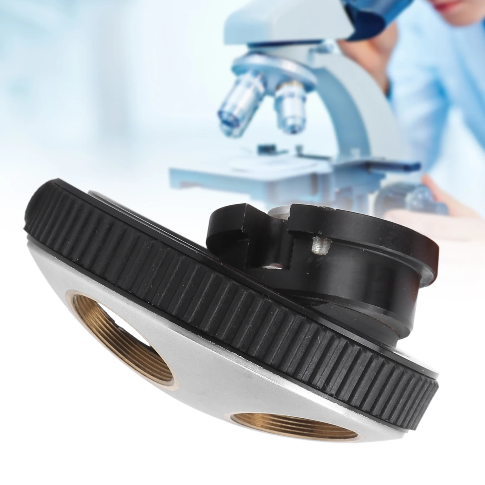 مجهر عدسة الأنف الدوارة محول 4 فتحات عدسة موضوعية محول عدسة الأنف الدوار مع واجهة RMS