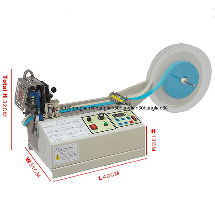 Velcro Ribbon Shoelace, Elastic Band,  Hot and Cold Tape Cutting Machine