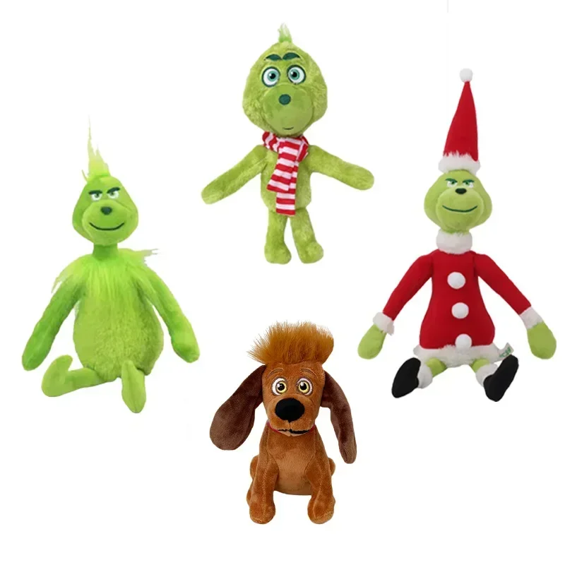 MINISO Figuras de anime peludas verdes Decoración navideña Estatuilla de monstruo de pelo verde Adorable muñeco de peluche Regalos de juguete de cumpleaños....