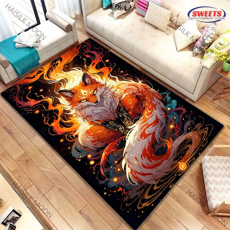 

New Arrive! Colorful Fox Myth Carpet Livingroom Bedroom Office Area Rug Computer Room Game Room Non-slip Decorative Mat Gifts