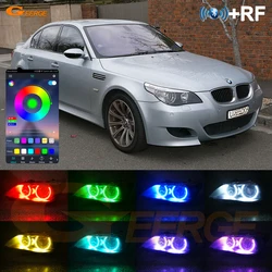 For BMW E60 E61 M5 Pre LCI 2003 2004 2005 2006 2007 Bluetooth App Control Multi-Color RGB Led Angel Eyes Kit Halo Rings