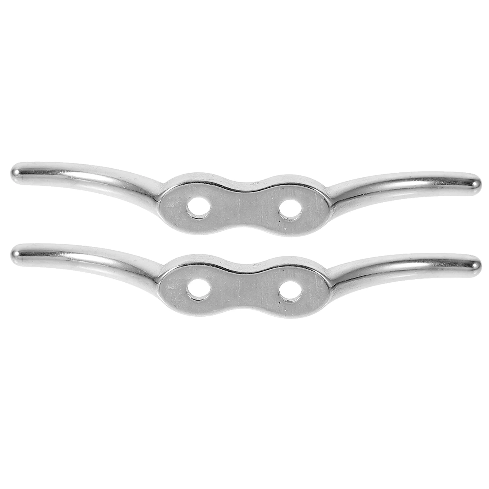 

2pcs Stainless Steel Dock Deck Rope Cleat Marine Boat Anchor Flagpole Hook Yacht Tie Off System Garage Shed Durability