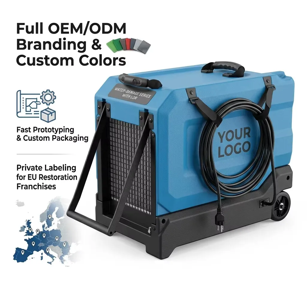 Distributor Wanted  OEM ODM European Standard 220-240V 65L LGR Water Damage Restoration Dehumidifier