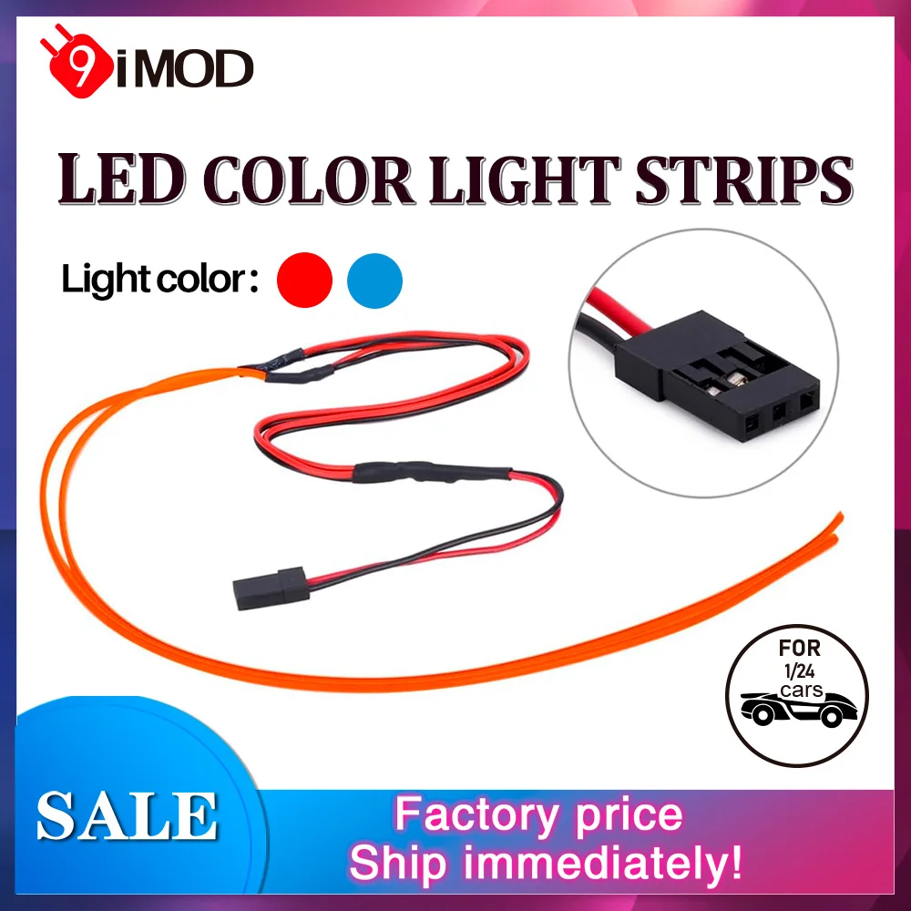 9IMOD 300MM LED-Farblichtstreifen Flexible schneidbare Lampe für SCX24 TRX4M UTB18 1/24 Auto