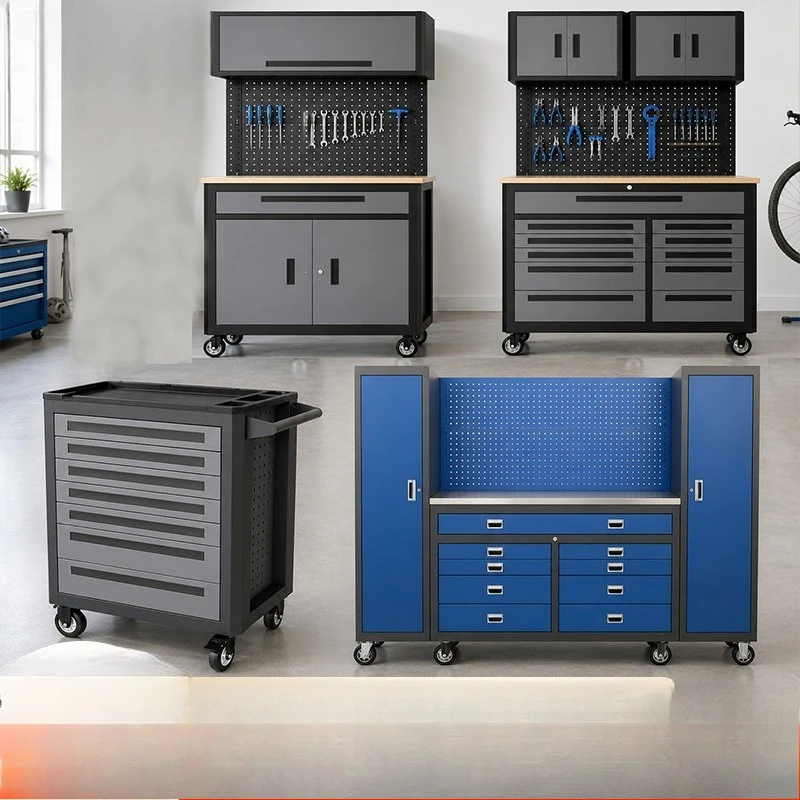 Auto Repair Combined Workstation Multi Drawer Mobile Workbench Hardware Parts Storage Cabinet For Workshop