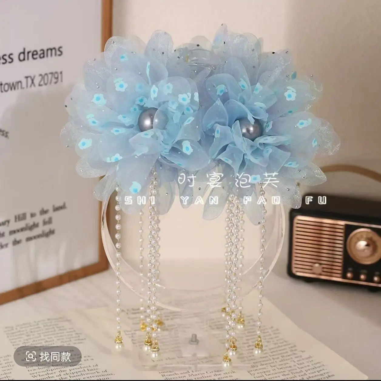 

Female Hair Accessories Spring Autumn Casual Festivals Hairpins Flower Preals Tassels Hair Clip for Women Pink Black Headwear