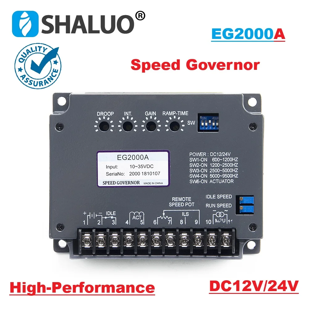 High Performance EG2000A Diesel Engine Speed Controller Electronic Speed Governor Module Generator Spare Parts DC12V 24V