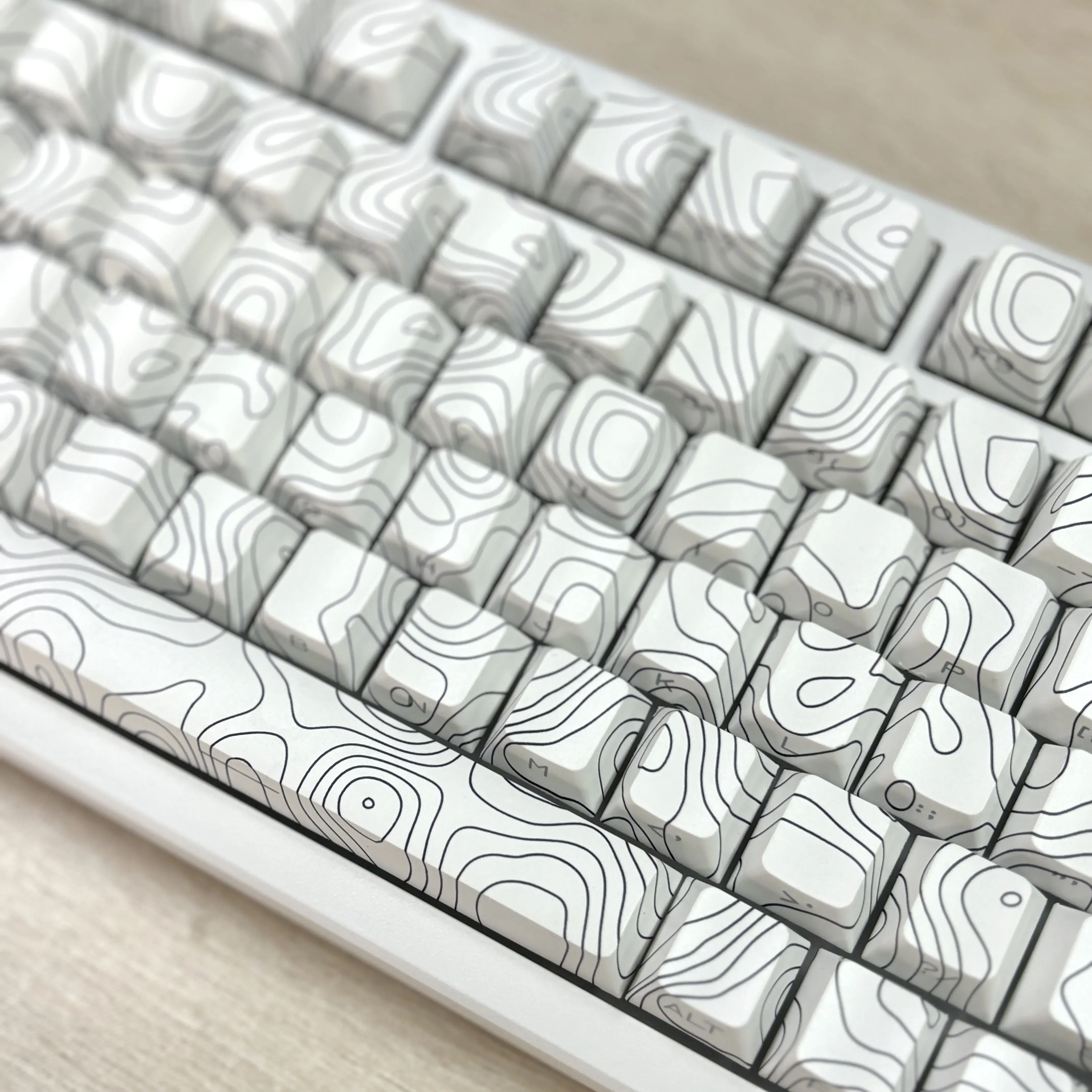 Contour original side engraved keycap PBT creative personalized light-transmitting keycap customization