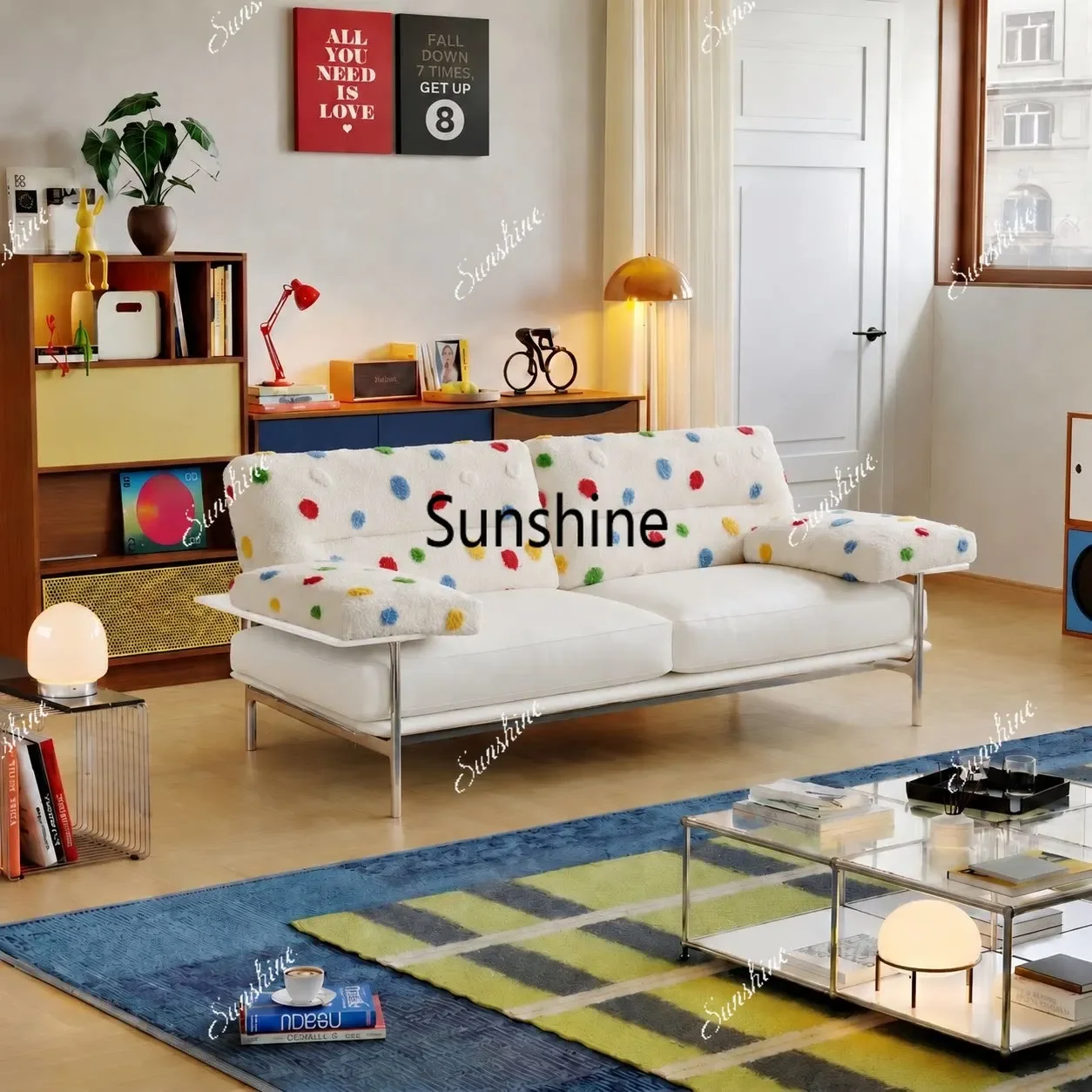 Bauhaus sofa living room large sofa dopamine stainless steel sofa chairTJ