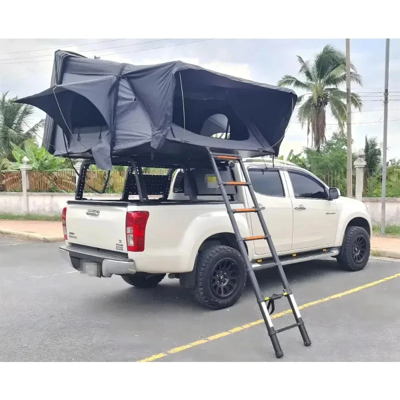 

Offroad Rooftop Hardshell High Quality Hard Shell 4*4 Car Top Tent With Roof Rack, LED Light
