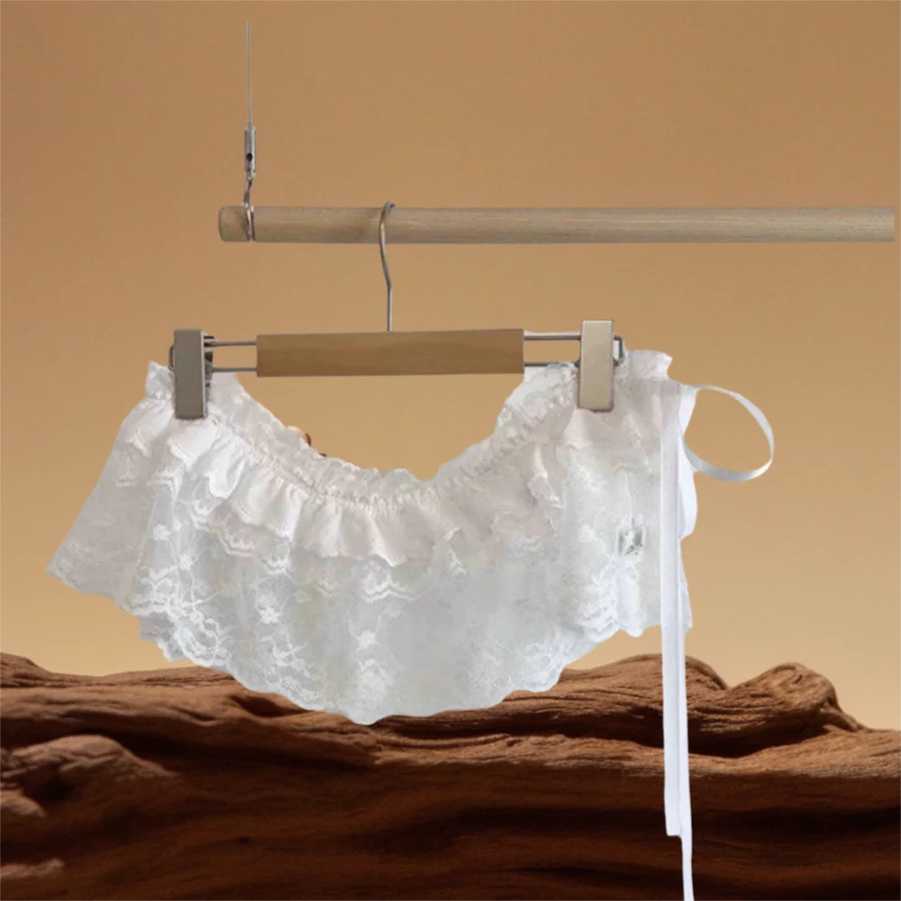 

Lace Mini Skirt Women Y2K Streetwear Lace Up Ruffles Skirt Summer Harajuku Kawaii High Waist Pleated Skirts