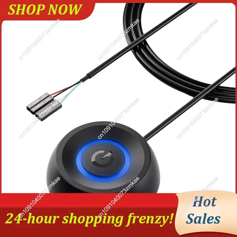 Daily Sale Computer Motherboard Start Button Computer Desktop External Switch Suitable Forhome Office Desktop 2M Withled Light