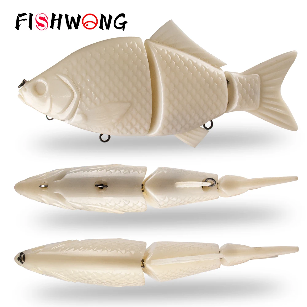 

FISHWONG 2PCS / LOT Big Game Swimbait Unpainted Glider Blank Lure 20CM 162G Artificial Hard Bait Sink Jointed Bait DIY Lure
