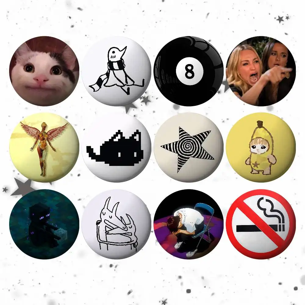 Coole Filmstars, medizinische Psychologie, Anime, lustige Abzeichen, kreative Weißblech-Knopfnadeln, Brosche, kreative Zitate, Abzeichen, Kleidung, Rucksack