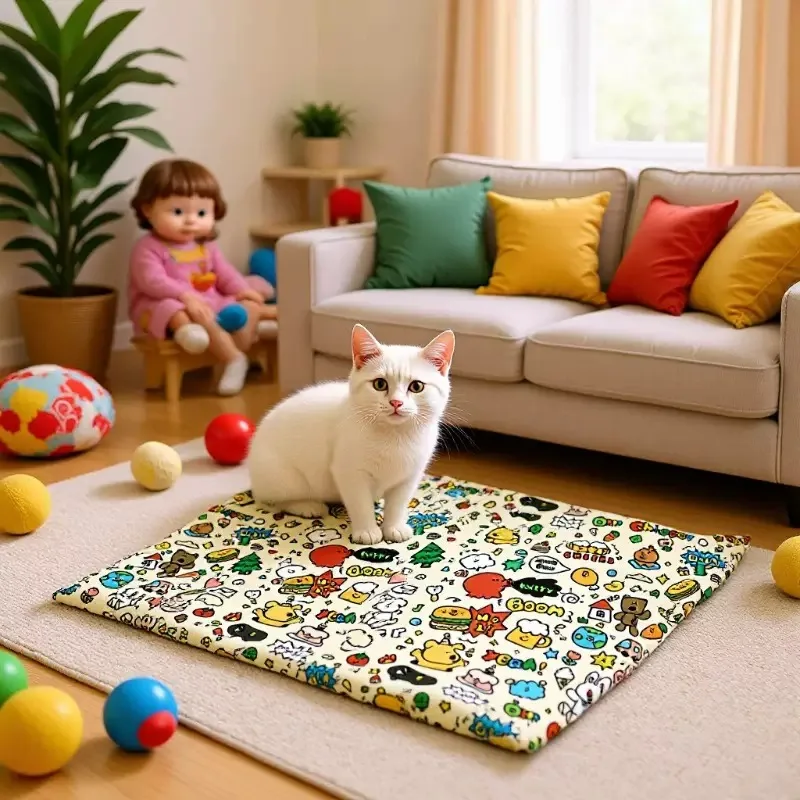 Cat Grooming Wrap Self-Adherent Cat Swaddle Burrito Wrap Anti-Bite Anti-Scratch Anti-Escape for Medicine Nail Clipping Pet Tool