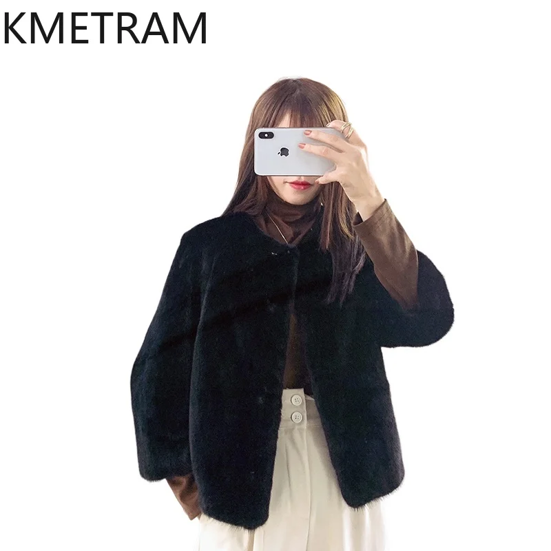 天然ミンクファーコート レディース 高級 ショート丈 ブラック 本物の毛皮ジャケット 女性用 高品質 冬服 ファー ジャケット 2025 шуба женская