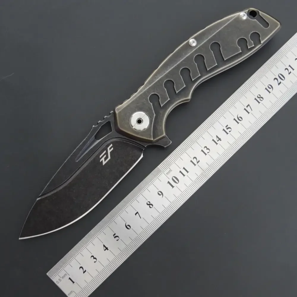 

New Eafengrow EF949 Folding Knife D2 Blade +Titanium alloy Handle Pocket Camping Hunting Tactical Knife EDC Outdoor Tool