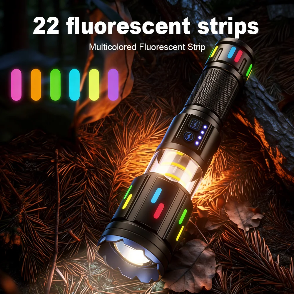 XHP70 High Power Camping Flashlights Portable Rechargeable Spotlights LED Searchlight Zoomable Torch For Outdoor Camping Lantern view 6
