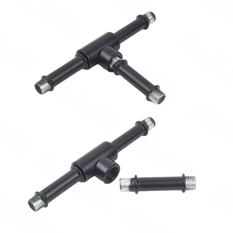 Connecteur en T M10 pour tube à dents creuses, accessoires d\'éclairage des dents intérieures, tête de connexion, matériau épaissi en métal, le plus